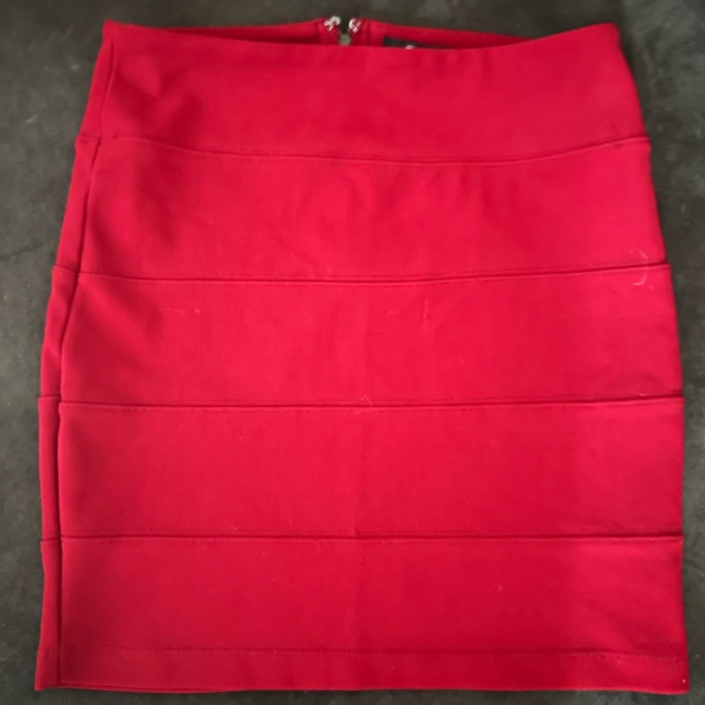Forever 21 Vibrant Red Pencil Skirt